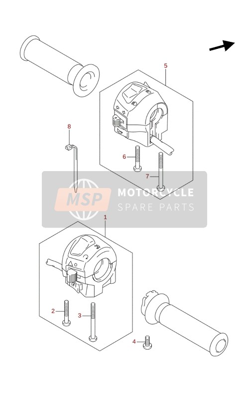 Suzuki UH125A BURGMAN 2019 Commutateur de poignée pour un 2019 Suzuki UH125A BURGMAN